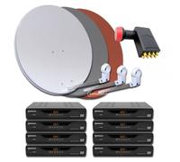 Megasat 3600 Kit Satellite Fixe Numérique 80 cm LNB Octo 8 Participants