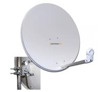 Megasat Antenne Satellite 80 cm Acier Gris Oval Offset Fokus HD TV