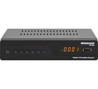 Megasat HD 390 - Récepteur Satellite HD (DVB-S/DVB-S2, Lecteur multimédia, HDMI, Péritel, 2 × USB, écran) - Noir