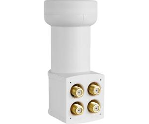 Megasat HD-Profi Quattro LNB - pour multiswitch - Blanc | 0,1 dB, connecteur plaqué or, protection contre les intempéries