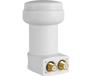 Megasat HD-Profi Twin LNB - LNB Universel pour 2 utilisateurs - Blanc | 0,1 dB, connecteur plaqué or, protection contre les intempéries