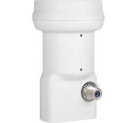Megasat High Gain Single LNB - pour 1 utilisateur, Gain élevé - Blanc | Idéal pour les satellites difficiles à capter, amplification du signal de 70 dB