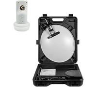 Megasat KIT Camping Car Parabole Acier Blanche 35CM + LNB Single 4K 0,1dB