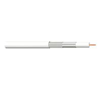 Megasat Kit de câbles 10 mètres - Câble coaxial (blindage 75 dB, double écran, avec connecteurs F et embouts en caoutchouc) - Blanc