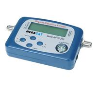 Megasat Pointeur satellite SF-210 - Localisateur numérique, boussole, rétroéclairage - Bleu/Argent