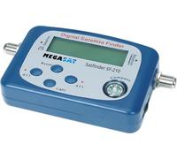 Megasat Pointeur satellite SF-210 - Localisateur numérique, boussole, rétroéclairage - Bleu/Argent