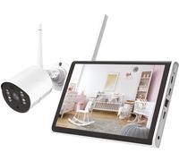 Megasat Système de Surveillance Megasat HS 260 - Caméra & Moniteur de Surveillance (Enregistrement sur Carte SD ou Disque Dur, portée Radio Jusqu’à 300 m, écran 10,1″)