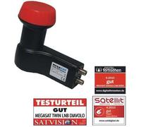 Megasat Twin-LNB 0,1dB Diavolo avec amplification 60dB 4K ( rouge/noir )