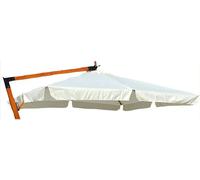 Megashopitalia Toile de Rechange pour Parasol déentré en Bois 3 x 4 m Top Airvent Type Lourd 380 g/m² Imperméable Fixation à vis