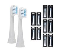 Megasonex Lot de 10 têtes de brosse plates moyennes