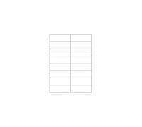 Megastar LP4MS-10537 Lot de 100 étiquettes autocollantes blanches 105 x 37 mm A4