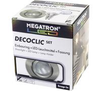 Megatron MT75403 Spot encastrable LED GU10, GU5.3 6 W fer (brossé)