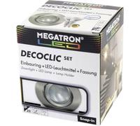Megatron MT75404 Spot encastrable LED GU10, GU5.3 5.5 W fer (brossé)