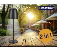 Megatron TAVOLA Solar MT68059 Lampe de table sans fil LED 2 W noir