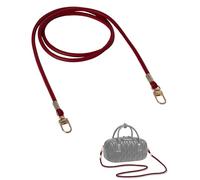 MEGAVOW 1 PCS Bandouliere pour Sac a Main, Sangle d'Épaule Poignées de Sac en PU Cuir, Remplacement Sangle Anse de Sac Femme, Lanière Épaule pour Sac à Main avec Métal Boucles, Rouge, 120cm