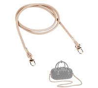 MEGAVOW 1 PCS Bandouliere pour Sac a Main, Sangle d'Épaule Poignées de Sac en PU Cuir, Remplacement Sangle Anse de Sac Femme, Lanière Épaule pour Sac à Main avec Métal Boucles, Abricot, 120cm