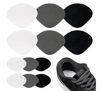 MEGAVOW 12 Pièces Coussinet Talon Chaussure, Patch Reparation Chaussure Trou, Auto-Adhésif Patch Protege Talon Antidérapant Talonnette pour Homme et Femme