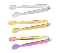 MEGAVOW 3 Pcs Pince a Sucre, Pince à Glaçons en Acier Inoxydable, Pinces a Bonbon, Mini Multifonction Pinces de Service, Pour Sucre, Biscuit, Glace, Buffet, Grill Bar Cuisine