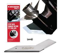 Megaware SkegPro 655 - Protects Against Damage from Ramp Dragging, Rocks, Debris and Submerged Objects - Stainless Steel Skeg Protector - Fits Mercruiser, Mercury, Suzuki, and Yamaha Motors
