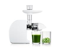 MegaWise Cold Press Slow Masticating Juicer - Technologie silencieuse de presse à froid - Modes double vitesse - Extracteur de fruits et légumes à haut rendement - Pièces de nettoyage rapide - Blanc