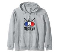 Megève France Ski Rétro Ski Resort Sweat à Capuche