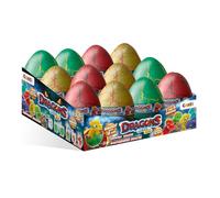 Megga Egg - Lot de 12 Œufs de Dragons Magiques - Pack Dragon Egg Jouets Surprise à Éclore dans l’Eau avec Figurines Dragon - Œufs Surprise