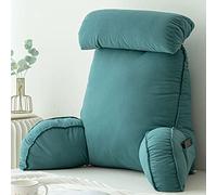 MEGHI Oreiller de Lecture avec Accoudoirs et Poches,Reading Pillow,Coussin de Soutien Lombaire,Coussin de Dossier pour canap,Cale Nuque et Housse Détachables