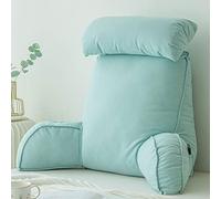 MEGHI Oreiller de Lecture avec Accoudoirs et Poches,Reading Pillow,Coussin de Soutien Lombaire,Coussin de Dossier pour canap,Cale Nuque et Housse Détachables