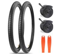 MEGHNA Ensemble de 2 pneus de vélo de 27,5 x 1,75 pouces, en nylon anti-crevaison, 27 TPI, 27 x 1,75 pouces, tubes flexibles et 2,125 pouces, compatibles avec VTT/Cruiser/vélos de route