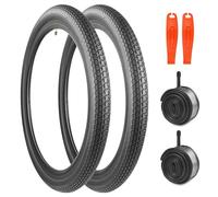 MEGHNA Pneu de vélo 26 x 2,35" & 2 chambres à air & démonte-pneus - Pneu de qualité supérieure pour vélo d'équilibre pour enfants, BMX, VTT, cruiser