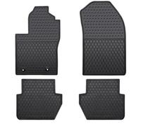 Megiteller Tapis de sol de voiture sur mesure pour Ford Fiesta (pas Sport) 2011, 2012, 2013, 2014, 2015, 2016, 2017, 2018 2019 - Sans odeur et lavable en caoutchouc résistant (toutes les intempéries) - Noir