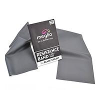 MEGLIO Bande Élastique Musculation 2m - Élastique Sport sans Latex pour Fitness, Pilates et Physiothérapie - Bande de Résistance Longue avec Guide d’Exercices - Noir (Tres Forte)