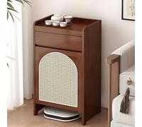 MegLob Armoire De Support Pour Aspirateur Robot En Bambou, Support De Rangement De Grande Capacité Compatible Avec Divers Aspirateurs Robots, Pour Le Salon,Dark