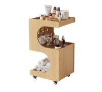 MegLob Chariot De Chariot D'esthéticier En Forme De S, Chariot Salon De Beauté À Utilité Lourde, Chariot Facial Professionnel Pour Le Centre De Spa, Stockage Pour Salon, Salon De Coiffure,Light