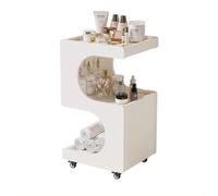 MegLob Chariot De Salon De Beauté Compact, Chariot D'esthétique À Roulettes, Chariot De Travail Moderne Pour Esthéticienne, Meuble Utilitaire Mobile, Chariot D'esthétique À Roulettes,Blanc