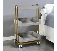 MegLob Chariot De Salon De Beauté De Luxe, Chariot Roulant Pour Soins Du Visage, Table D'appoint Pour Esthéticienne Professionnelle, Chariot Organisateur D'outils De Coiffure,D'or