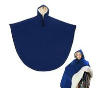 MegLob Couverture Épaisse Pour Fauteuil Roulant, Poncho-Couverture Intégral Pour Fauteuil Roulant, Cape Chaude D'hiver Pour Fauteuil Roulant, Couverture Thermique D'extérieur,Bleu