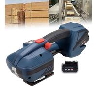 MegLob Machine De Cerclage Électrique Automatique, Outil D'emballage Puissant 3200N Pour L'industrie, Machine De Cerclage Automatique Portative En Usine Commerciale,Two batteries