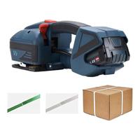 MegLob Machine De Cerclage Électrique Automatique, Outil D'emballage Puissant 3200N Pour L'industrie, Machine De Cerclage Automatique Portative En Usine Commerciale,Two batteries