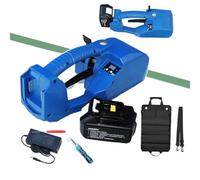 MegLob Machine De Cerclage Électrique Portable, Presse À Balles Semi-Automatique Portative, Kit De Tendeur À Affichage Numérique Avec Batterie 5000 Mah,1 battery