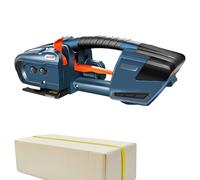 MegLob Machine De Cerclage Électrique Solide, Machine D'emballage De Cerclage Automatique, Kit De Tendeur D'affichage Numérique De Sangles PP Et PET Pour Entrepôt,2 batteries