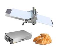MegLob Machine De Sheeter De Pâte, Manuel Commercial Croissant Perk Pleminator, La Feutte De Pâte Comprend Des Rouleaux Antiadhésifs Avec Un Contrôle D'épaisseur,400 model