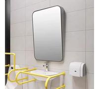 MegLob Miroir De Courtoisie Mural À Inclinaison Fixe En Acier Inoxydable ; Fauteuils Roulants Ou Pour Une Utilisation Comme Miroir Pleine Longueur En Position Assise,50 * 80cm