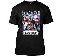 MEgLob NWT 6649 Maid Band Maid T-Shirt Black Graphic Unisex Tee Shirt XL