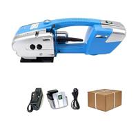 MegLob Outil De Cerclage Électrique Solide, Presse Électrique Portable Pour Boîtes Et Palettes, Machine De Cerclage Industrielle En PP PET, Emballage Rapide Pour Entrepôt,2 batteries