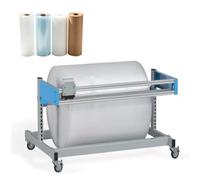 MegLob Support De Rouleau De Papier Bulle En Métal Autoportant Avec Coupeur ; Améliore L'efficacité De L'emballage En Entrepôt ; Distributeur De Papier Bulle Adapté Aux Terminaux De Fret,L 80cm