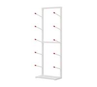 MegLob Support De Snowboard, Présentoir Vertical pour Snowboard Intérieur, Support De Rangement Commercial en Métal pour Skis, Organisateur De Skateboard,White Hold 5 pcs