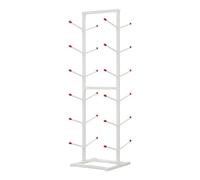 MegLob Support De Snowboard, Présentoir Vertical pour Snowboard Intérieur, Support De Rangement Commercial en Métal pour Skis, Organisateur De Skateboard,White Hold 12 pcs