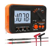 Mégohmmètre Numérique 1000V, Kethvoz Testeur de Résistance d'isolation Mesurer 0.1 MΩ ~ 2 GΩ, Test Tension 250 V/500 V/1000 V, Tension CC/CA, Gamme Automatique & LCD Rétroéclairé, Testeur Electrique