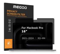 MEGOO Écran de confidentialité pour MacBook Pro 16 pouces (2021-2024, M1-M4,Pro,Max), Anti-Éblouissement, Filtre de Lumière Bleue, Vue Anti-Espion ±30°, Magnétique